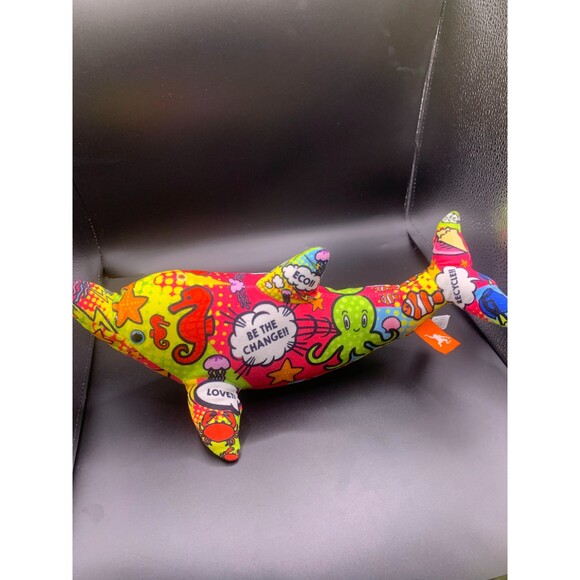 Wild Republic Message from the Planet Dolphin 12" Stuffed Sea Animal Plush - Picture 1 of 6